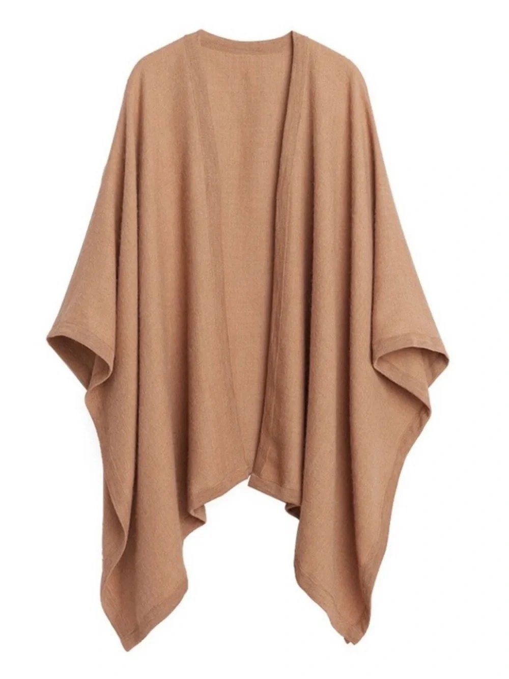 CUYANA baby alpaca wool poncho cover cape wrap like new light camel beige
